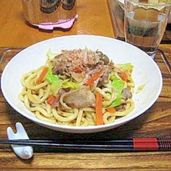 フライパン一つでお手軽♪我が家の焼きうどん